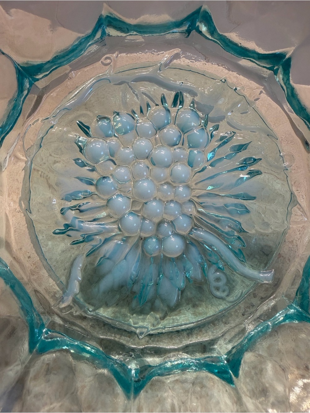 Vintage Fenton opalescent Blue Glass Candy dish- Home Art Accent - Picture 4 of 9